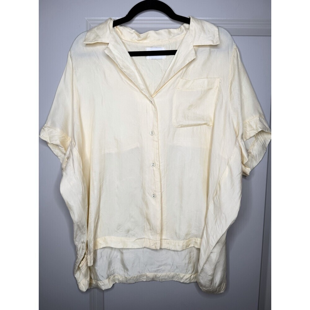 Dissh Butter Yellow Lightweigh Buttondown Oversized Tee Size 4